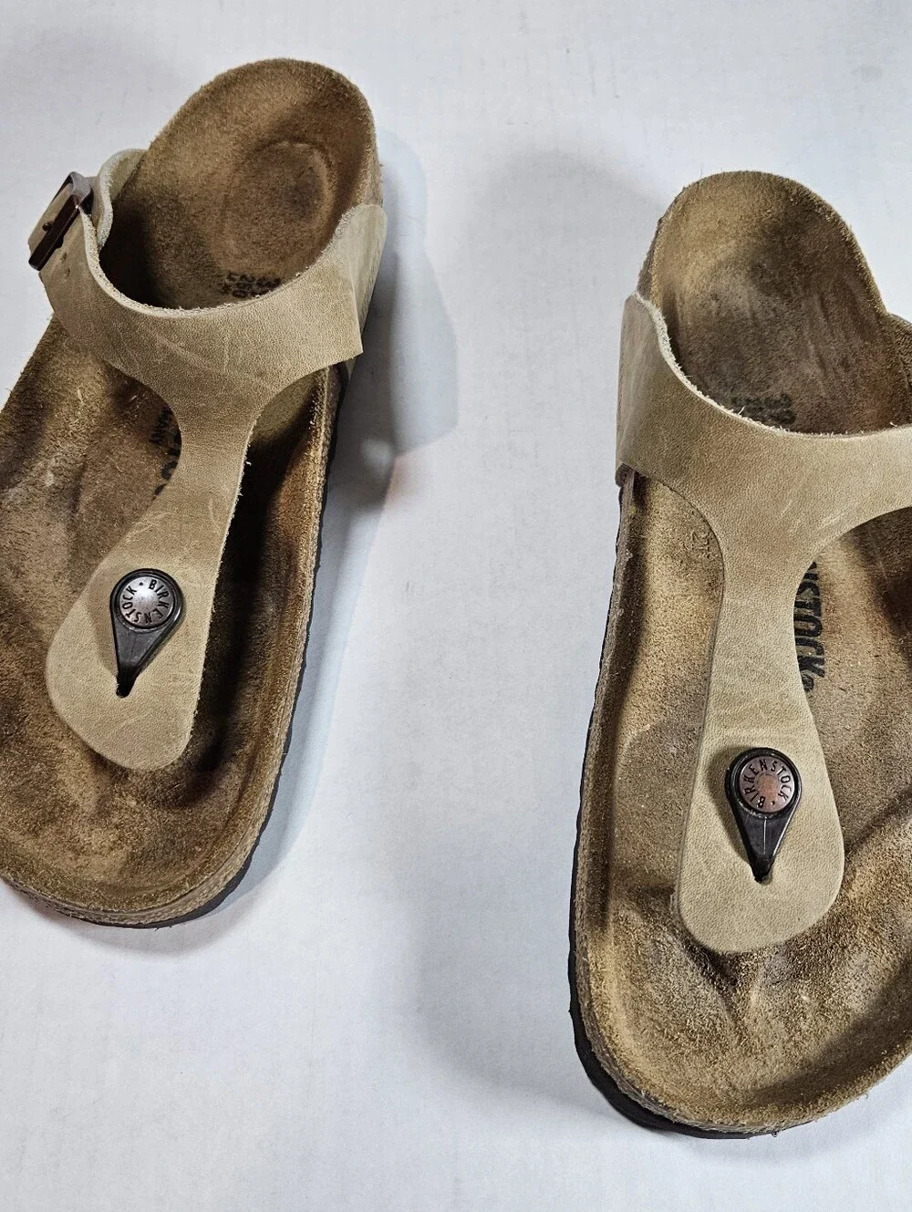 Birkenstock Bohemian Tan Leather Thong Sandals EU 39/US 8 Beachy Comfort Shoe - Picture 8 of 8
